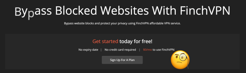 finch free vpn