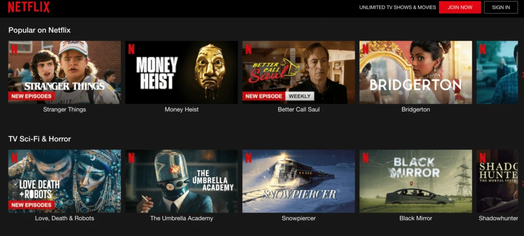 popular shows on Netflix