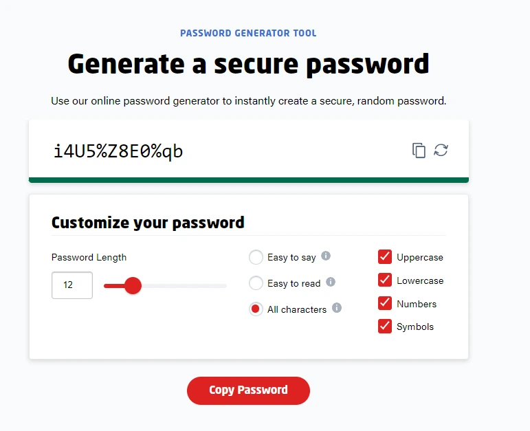 Lastpass Password Generator