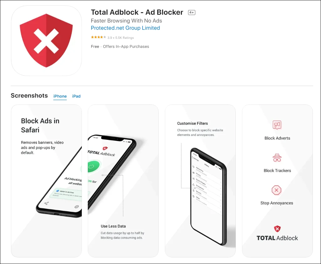 total adblock free safari