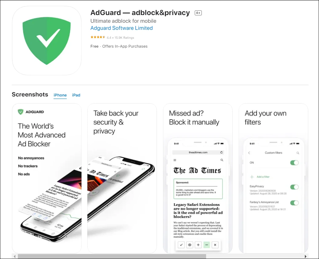 adguard ad blocker safari