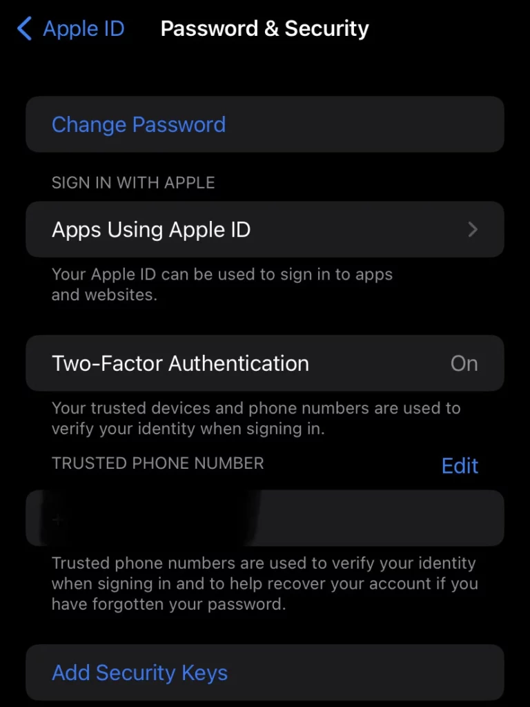 enable 2fa on iphone