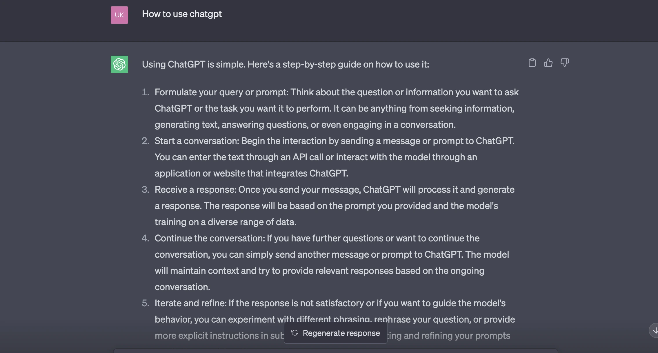 chatgpt answers how to use chatgpt