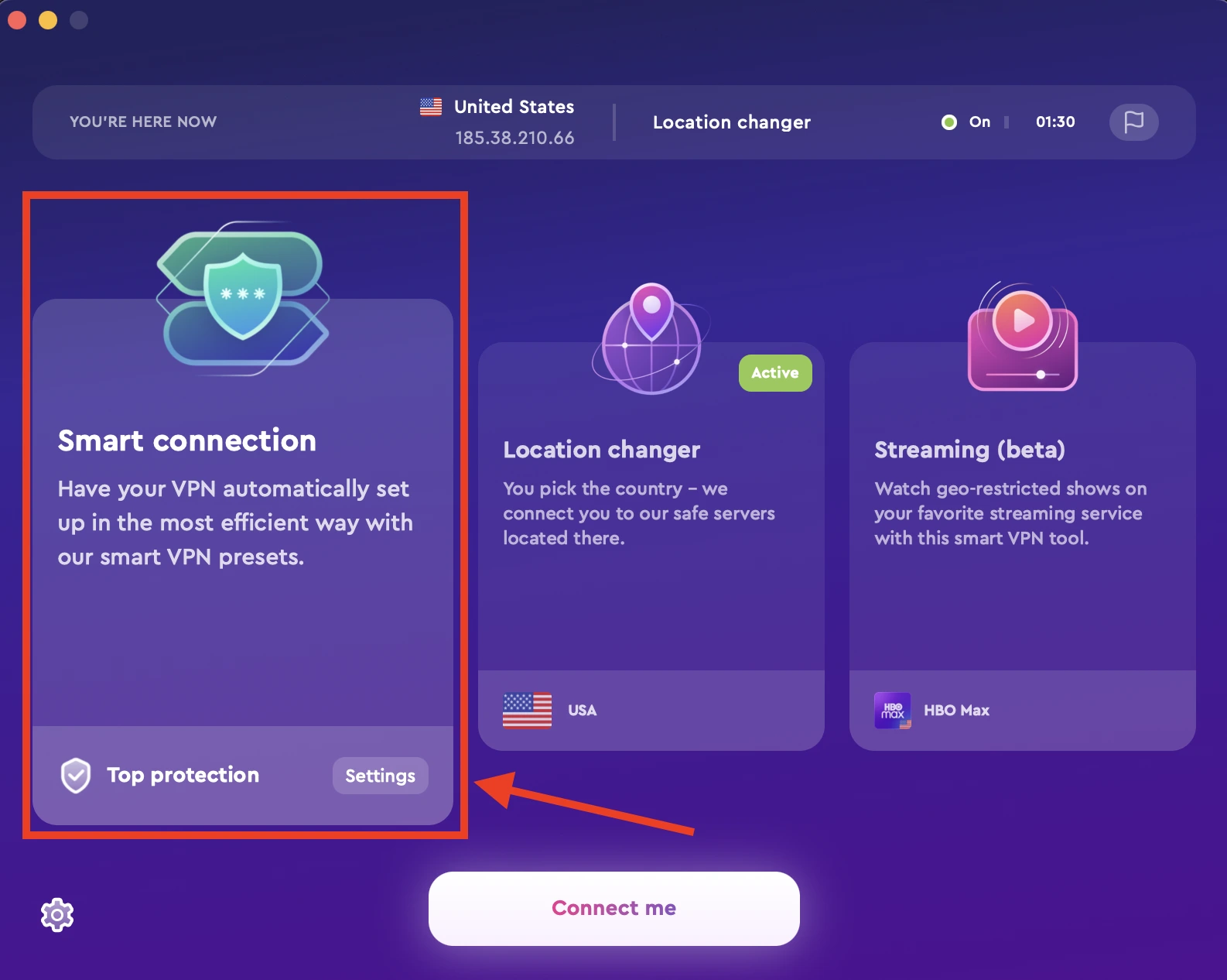 choose smart connection mode