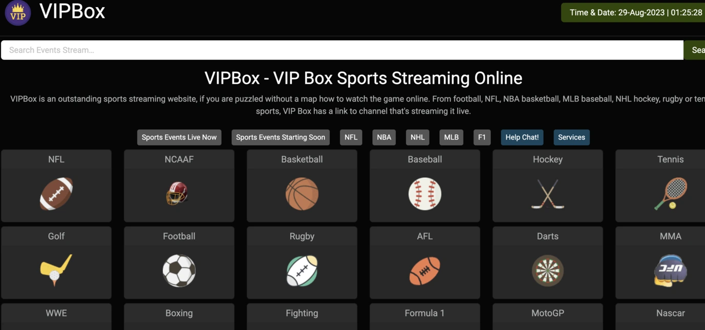 VIPbox sports streaming