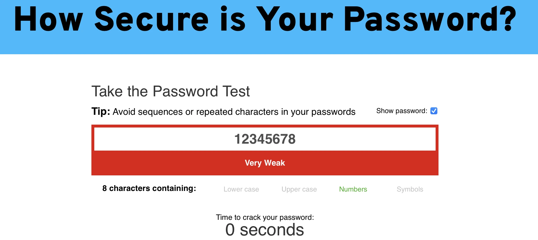 check you password with password monster