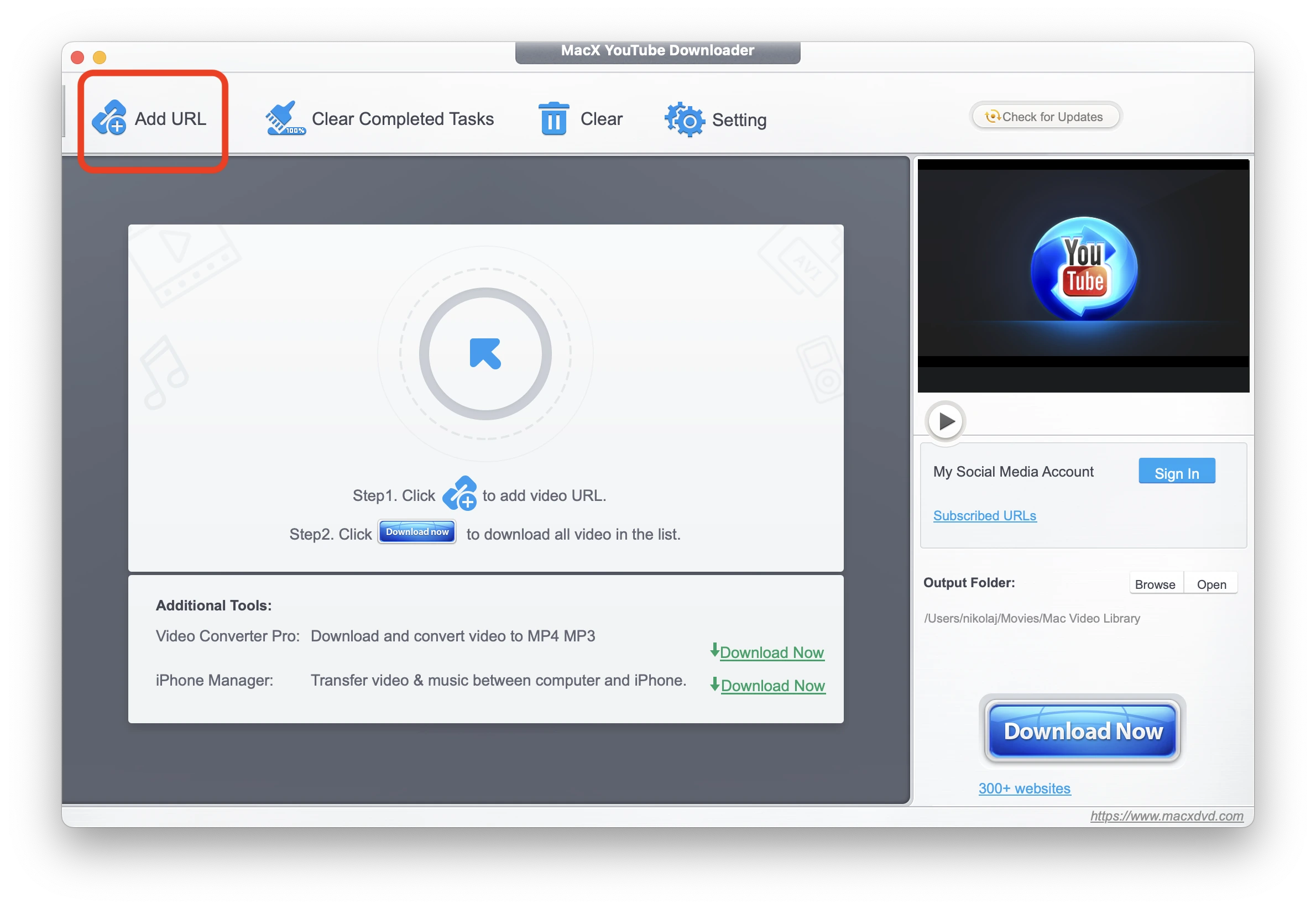 how to download youtube video with MacX Youtube downloader