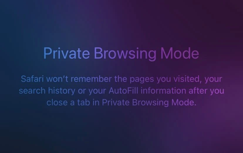 private browsing mode on iphone