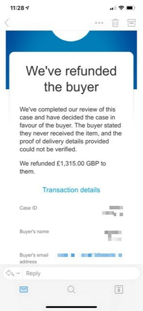 paypal refund scam