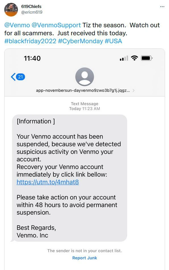 venmo phishing scam