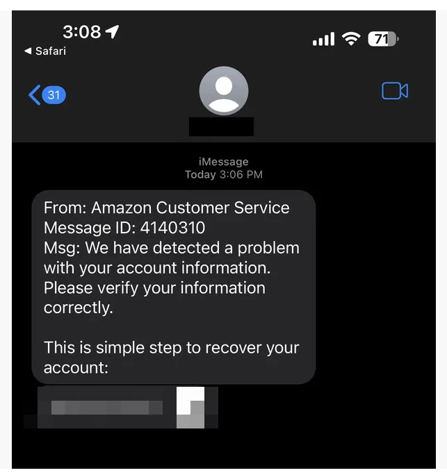 amazon text scam