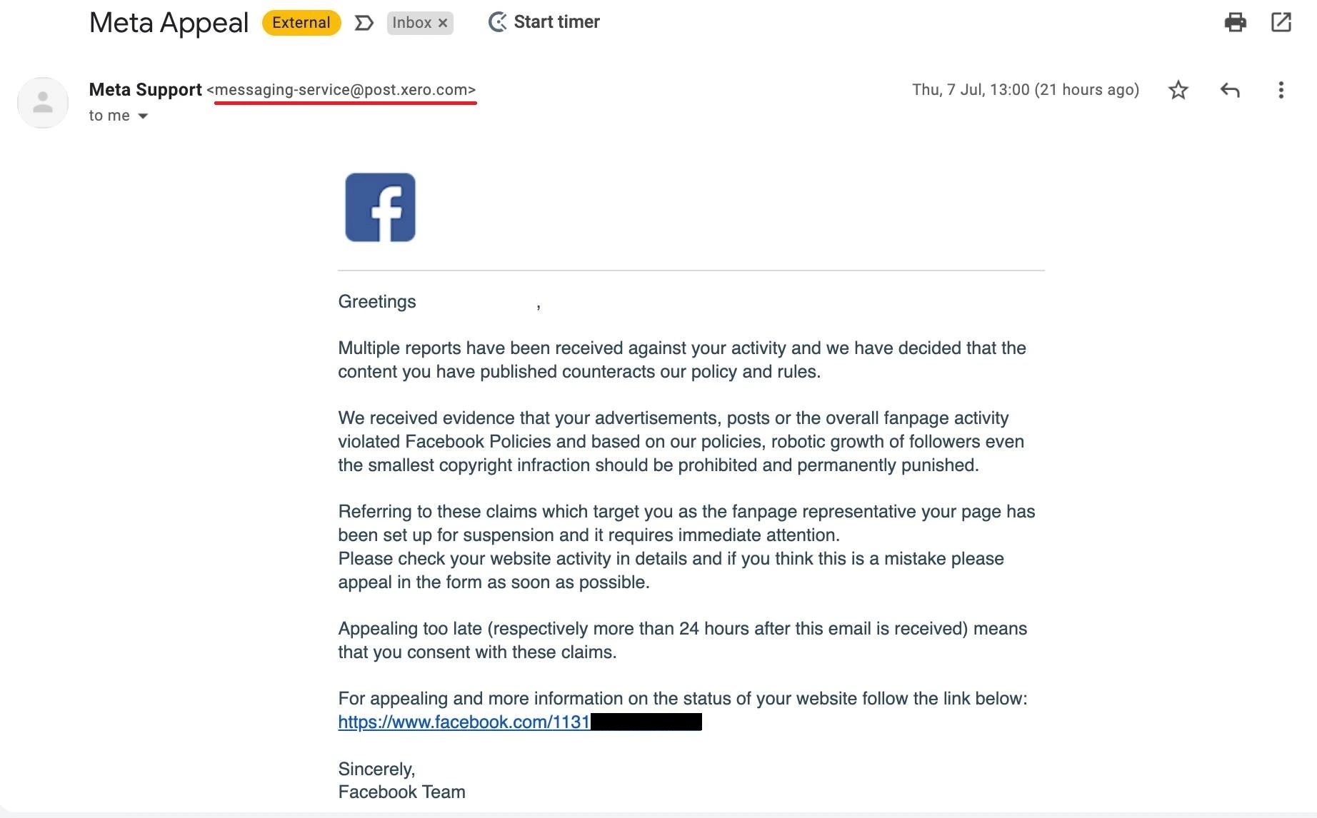 facebook marketplace email scam