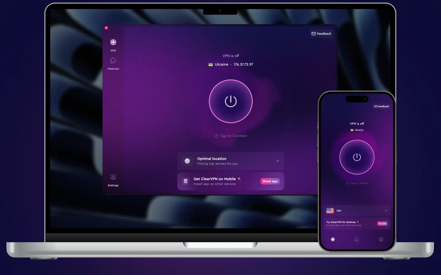 new clearvpn mac and iphone design