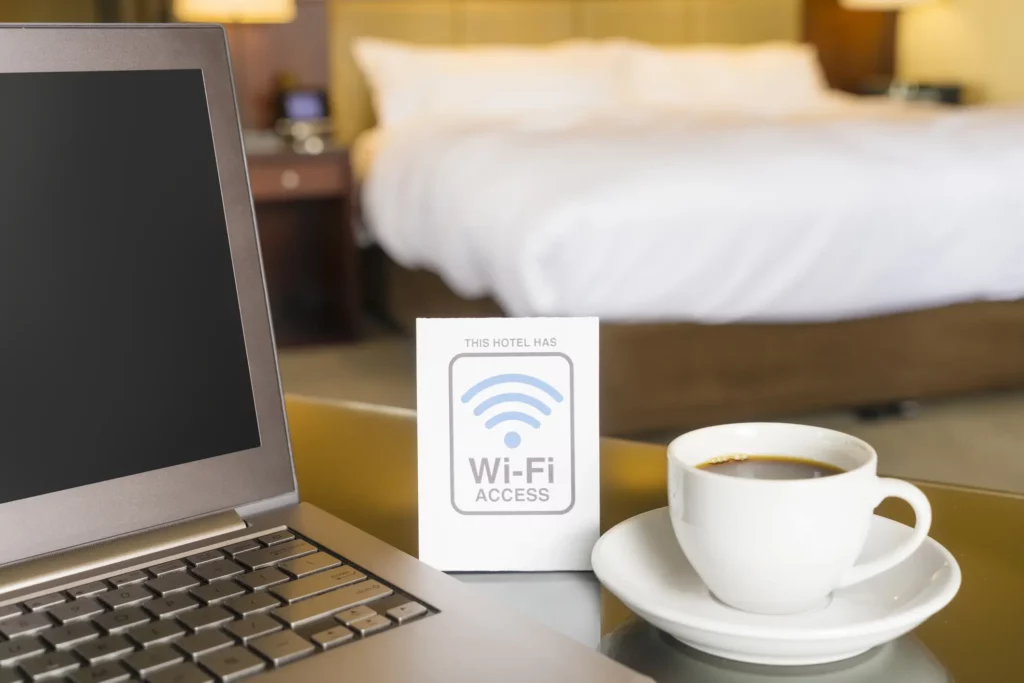 using hotel wifi