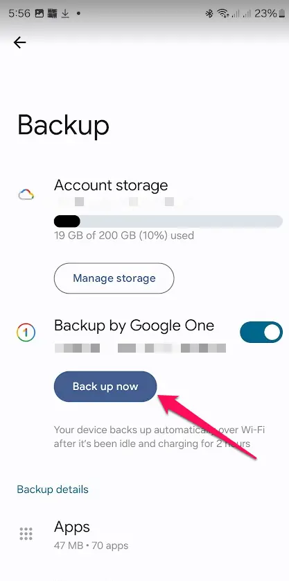 google drive back up