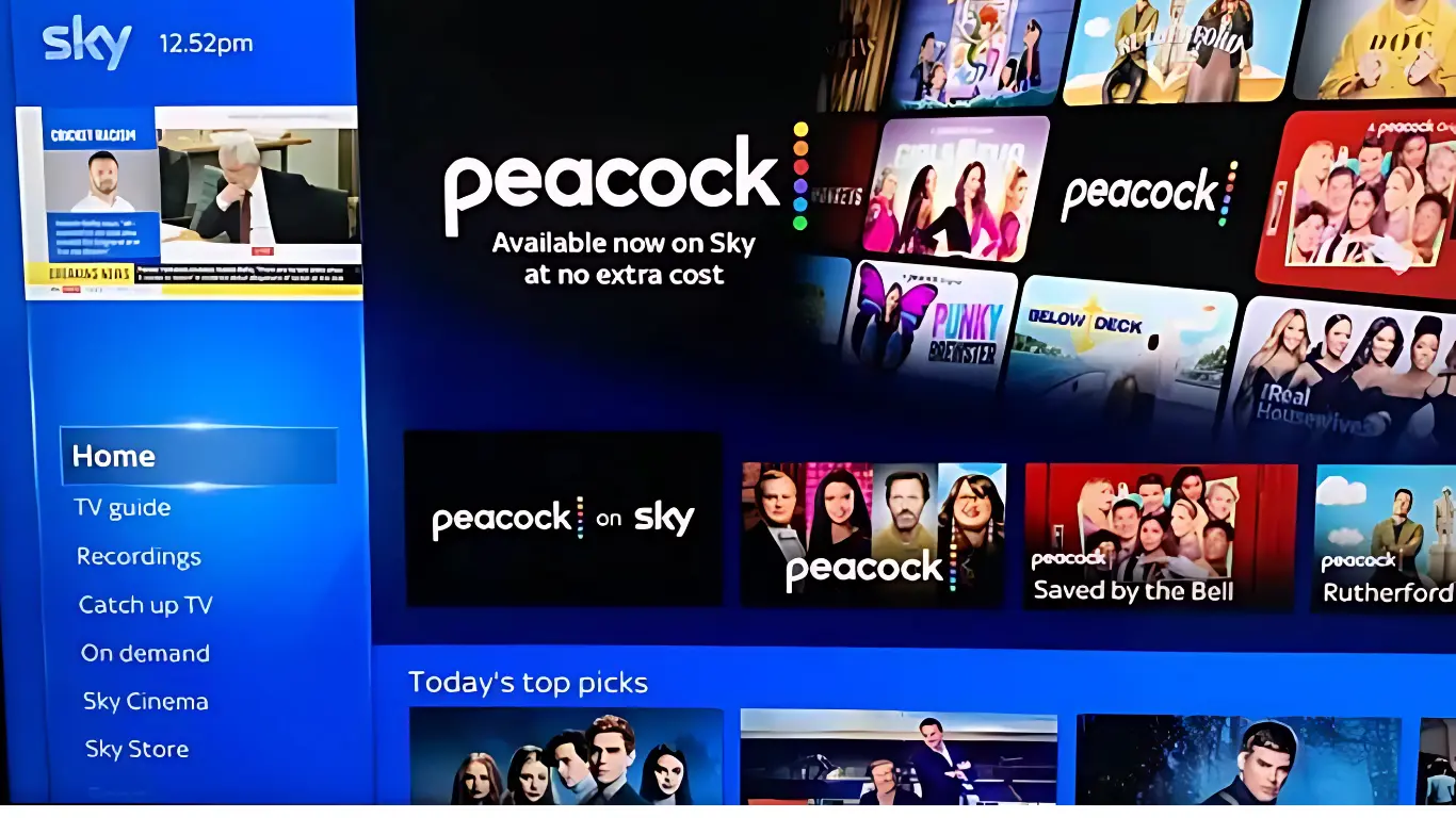 watch peacock via sky