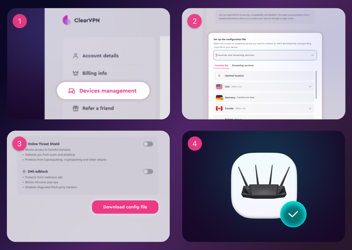 Install it on your router — and you’re all set!
