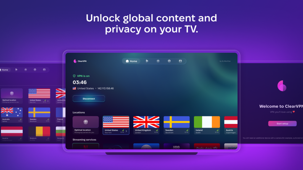ClearVPN VPN for Apple TV and Android TV ClearVPN VPN for Apple TV and Android TV
