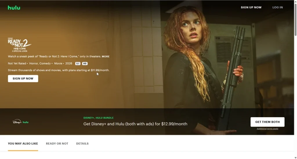 Hulu and Ready or Not 2 Here I Come
