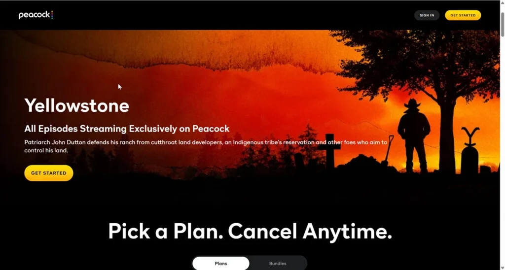 Peacock TV Yellowstone show