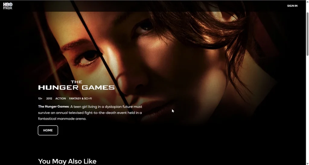 the Hunger Games on HBOmax