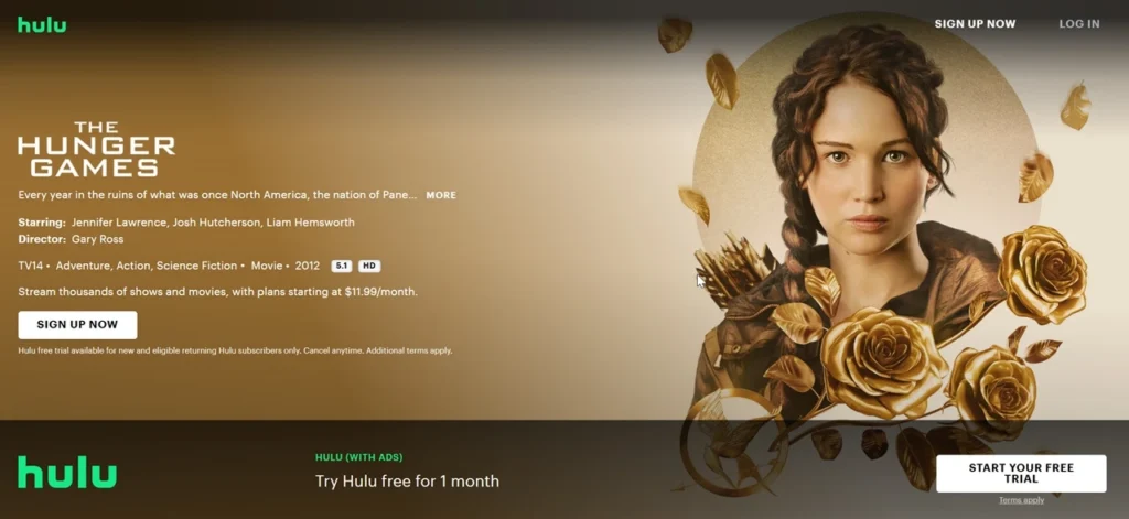 the Hunger Games on Hulu