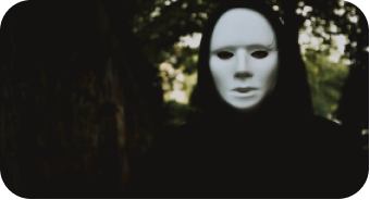 A masked figure symbolizing anonymity