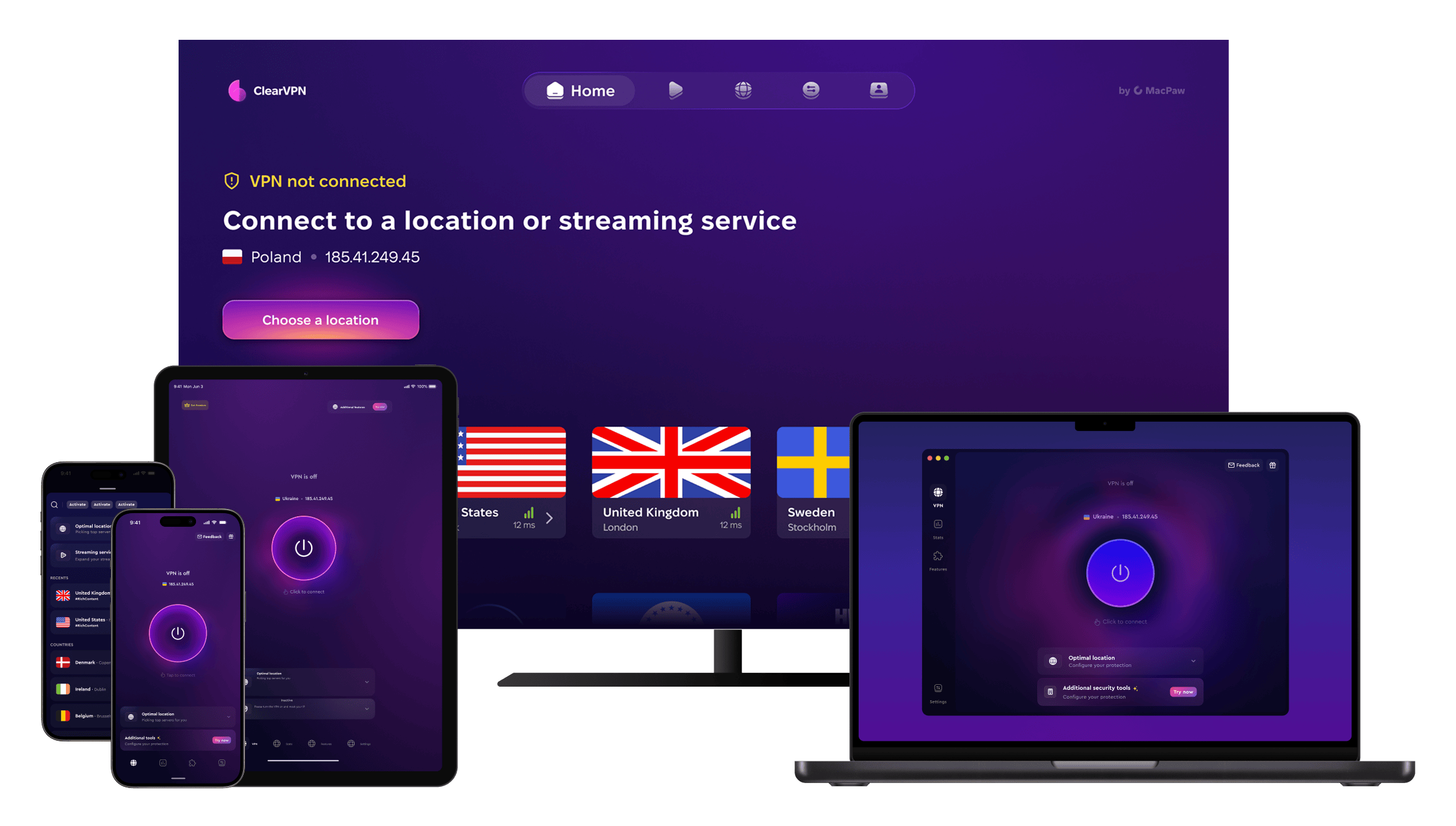 One-Tap VPN For Your Privacy & Online Security | ClearVPN